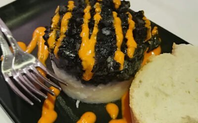 Fideua With Morcilla, Ibérico Secreto & Caramelized Onions