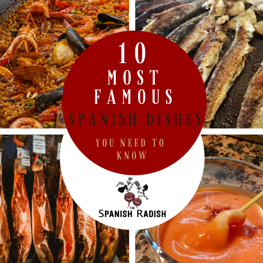 inforgrpahic top 10 most famous Spanish dishes you need to know