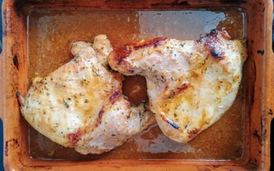 Spanish pork shoulder with caramelized apple & pear jus