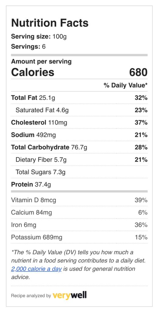 Empanada gallega-nutrition facts