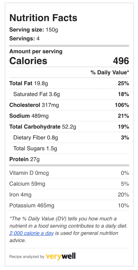 Squid Ink Pasta -nutrition facts