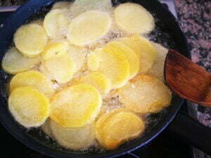 scalloped potatoes fry in oil