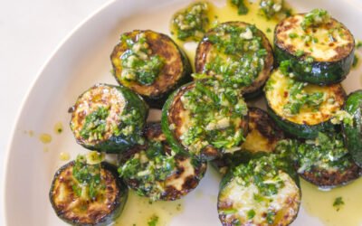 Spanish garlic zucchini with shaved parmesan