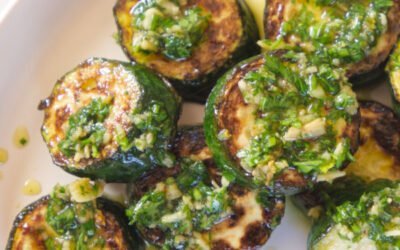 Spanish garlic zucchini with shaved parmesan