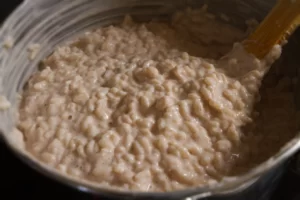 rice pudding in a saucepan