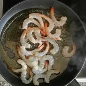 fried shrimp in a pan