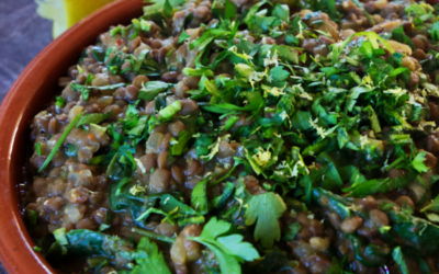 Mediterranean Lentil and Spinach Stew (Vegan, One-pot)