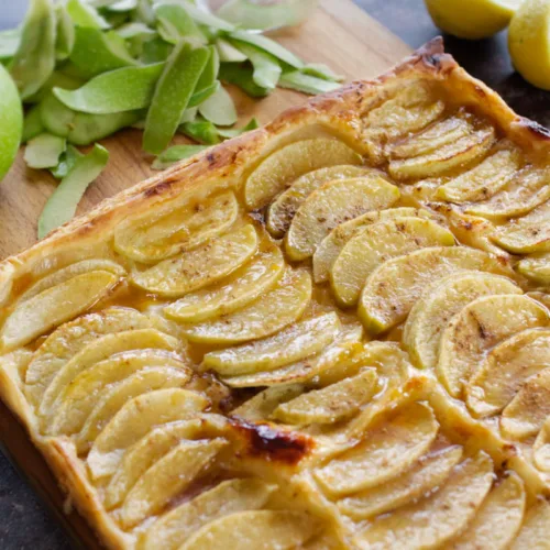 Spanish-Style Apple Tart with Apricot and Sweet Sherry Glaze