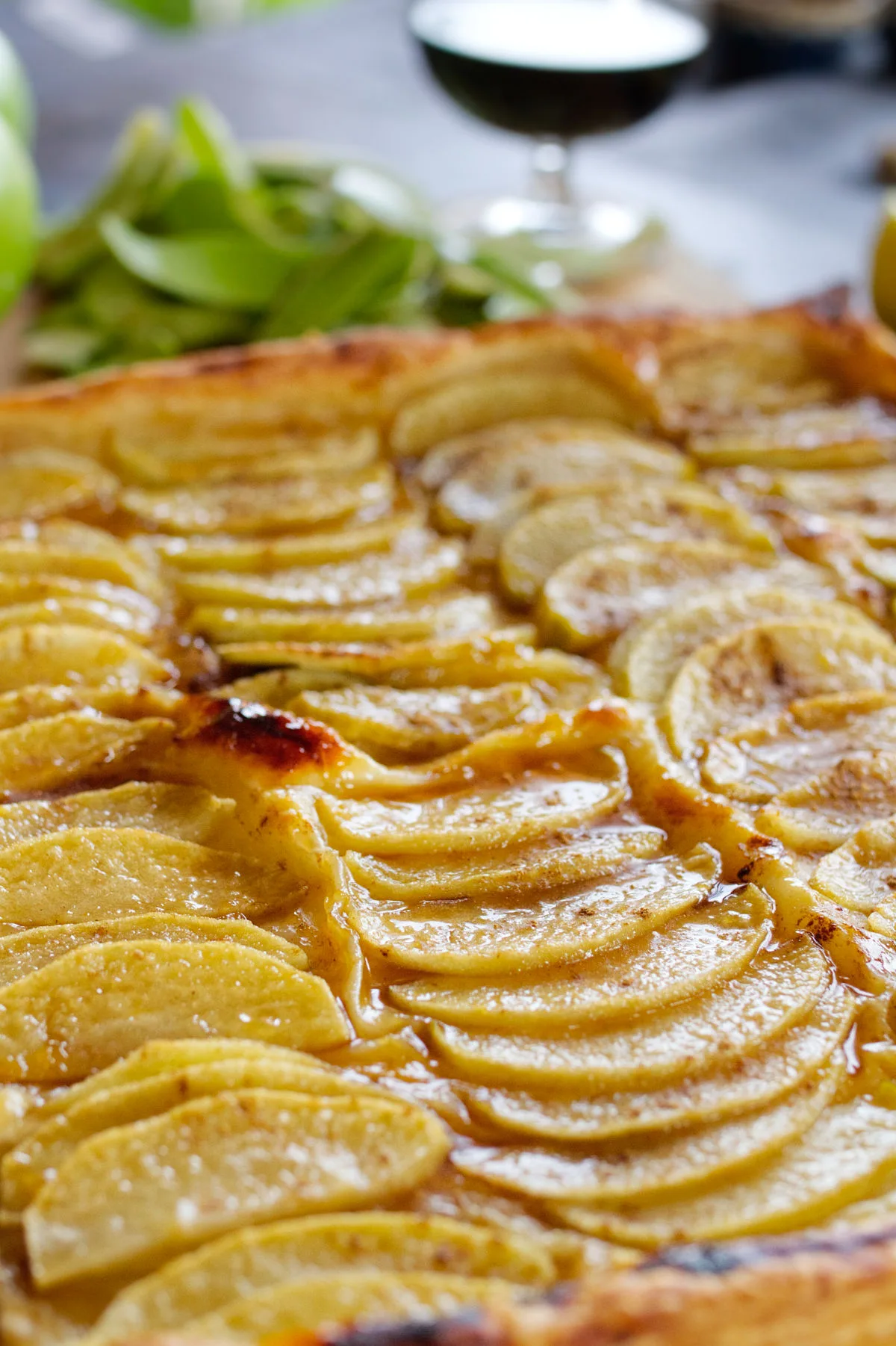 Spanish-Style Apple Tart with Apricot and Sweet Sherry Glaze