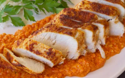 Roasted Chicken Breast in Romesco (Low-Carb, Gluten-Free Recipe)