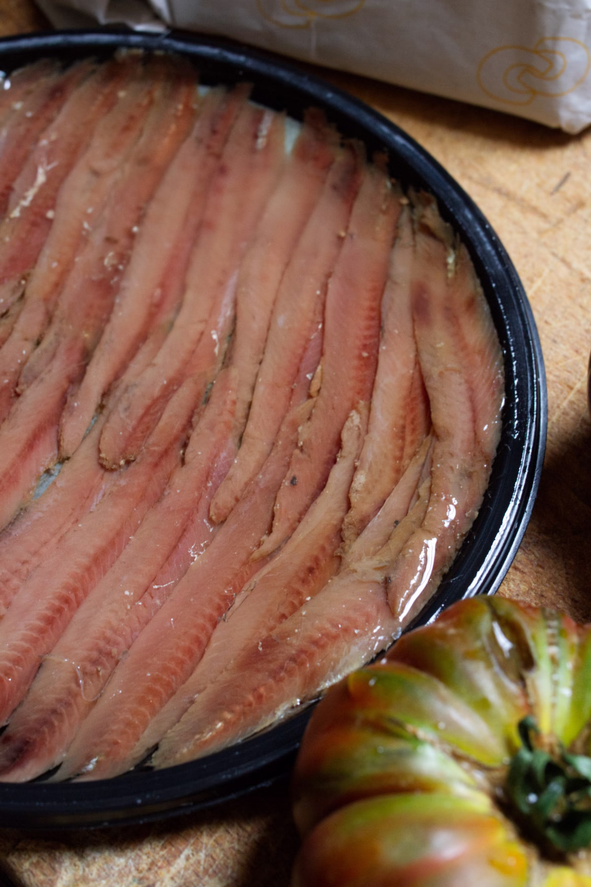 A plate of Cantabrian Anchovies
