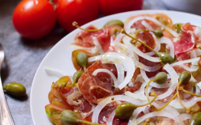 Tomato, Ham, and Onion salad – Ensalada de tomate con jamón