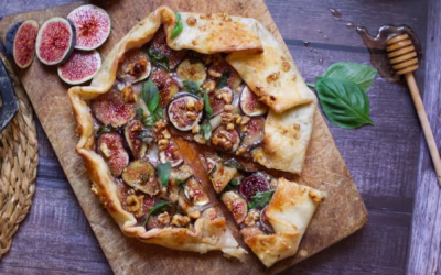 Gorgonzola Fig and Walnut Tart