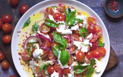 Cherry Tomato & Mozzarella Salad with a Tangy Lemon Vinaigrette
