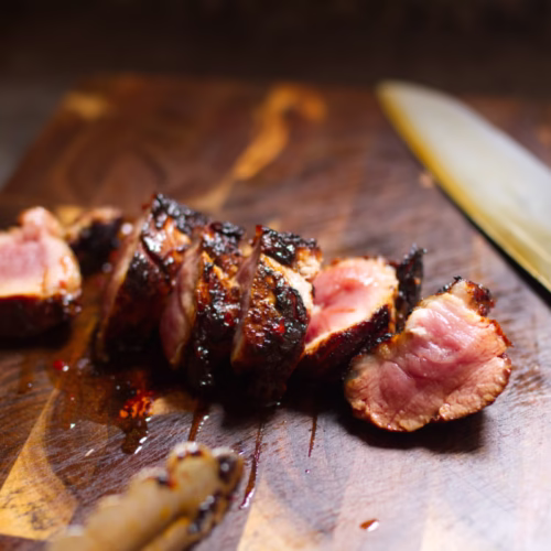 Some gourmet Spanish pork cut into slices
