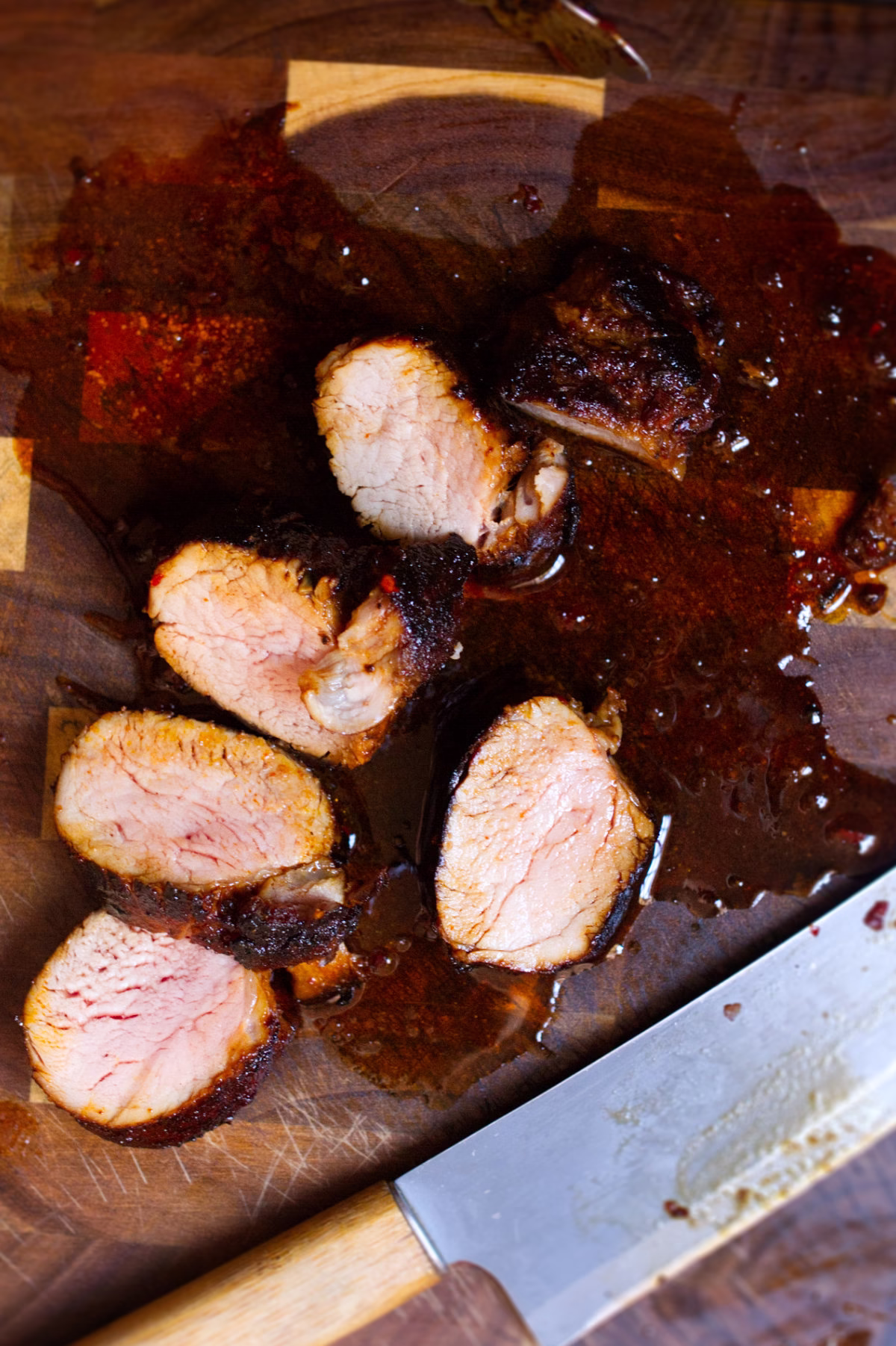 Some gourmet Spanish pork cut into slices