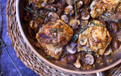 Garlic Mushroom Chicken Thighs