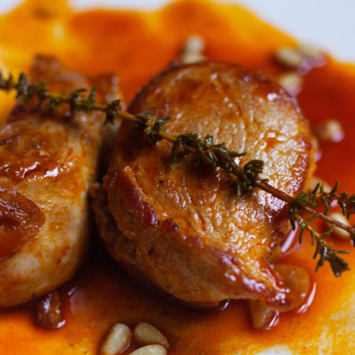 Spanish Pork Tenderloin-v16 - The Spanish Radish A Spanish pork tenderloin cooked with garlic and sherry