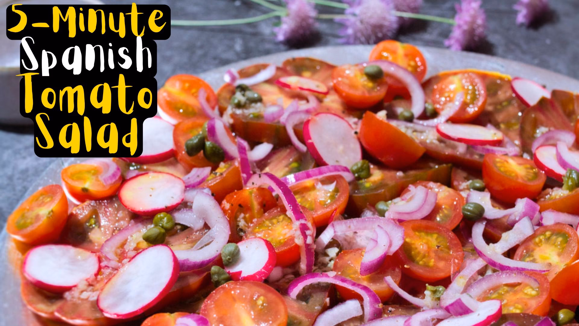 Easy Spanish Tomato salad-1 Watch how to make this easy Spanish tomato salad in this Step by step recipe video