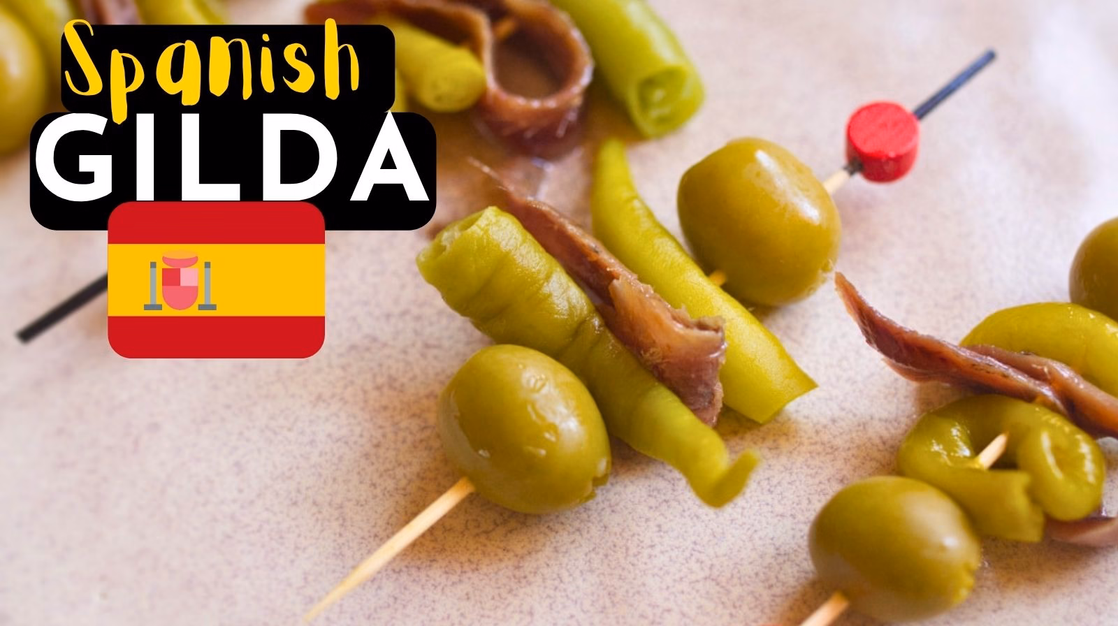 Gilda-tapas-1 A classic Gilda rests on a small plate