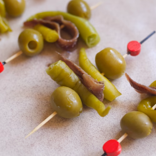 Gilda-v4 - The Spanish Radish A serving of Classic Gildas, a Spanish tapas