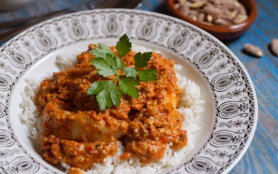 Romesco de Peix (Catalan Fish Stew in Romesco Sauce)