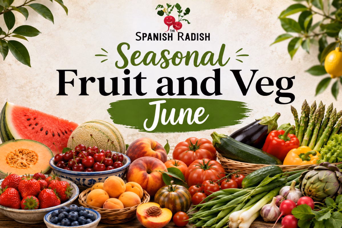 Seasonal fruit and veg for June in Spain