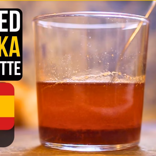 Smoked Paprika Vinaigrette-2 - The Spanish Radish A glass of Spanish Smoked Paprika Vinaigrette