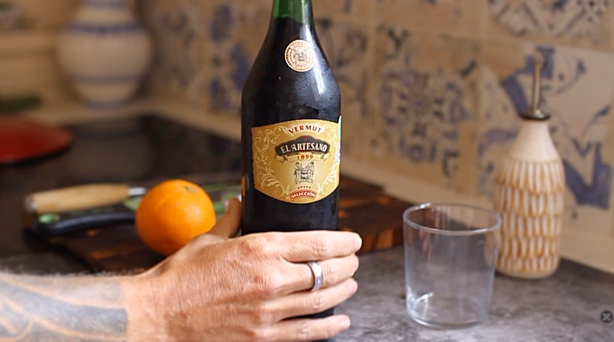 A bottle of Spanish Vermouth.