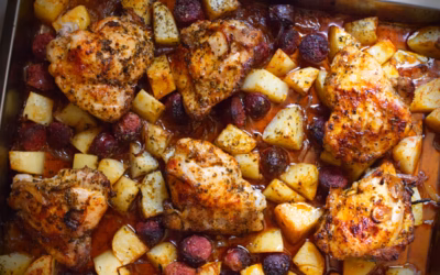 Easy Chicken Chorizo Tray Bake