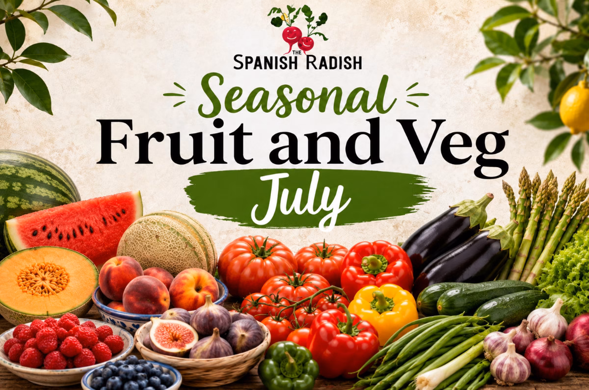 Seasonal fruit and veg in Spain for JULY
